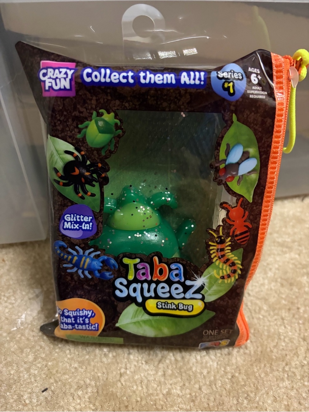 Taba Squeez Stink Bug Sensory Toy - Green